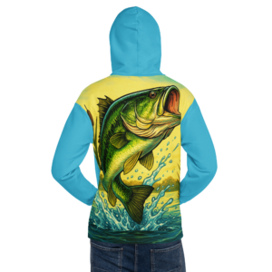 Turquoise Bass Fishing Hoodie
