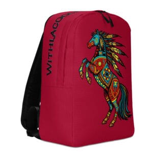 Southwestern Minimalist Backpack with Mare Print and WRO Branding