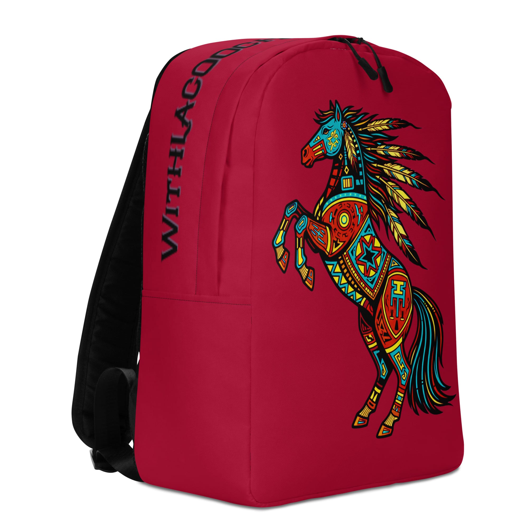 Southwestern Minimalist Backpack with Mare Print and WRO Branding