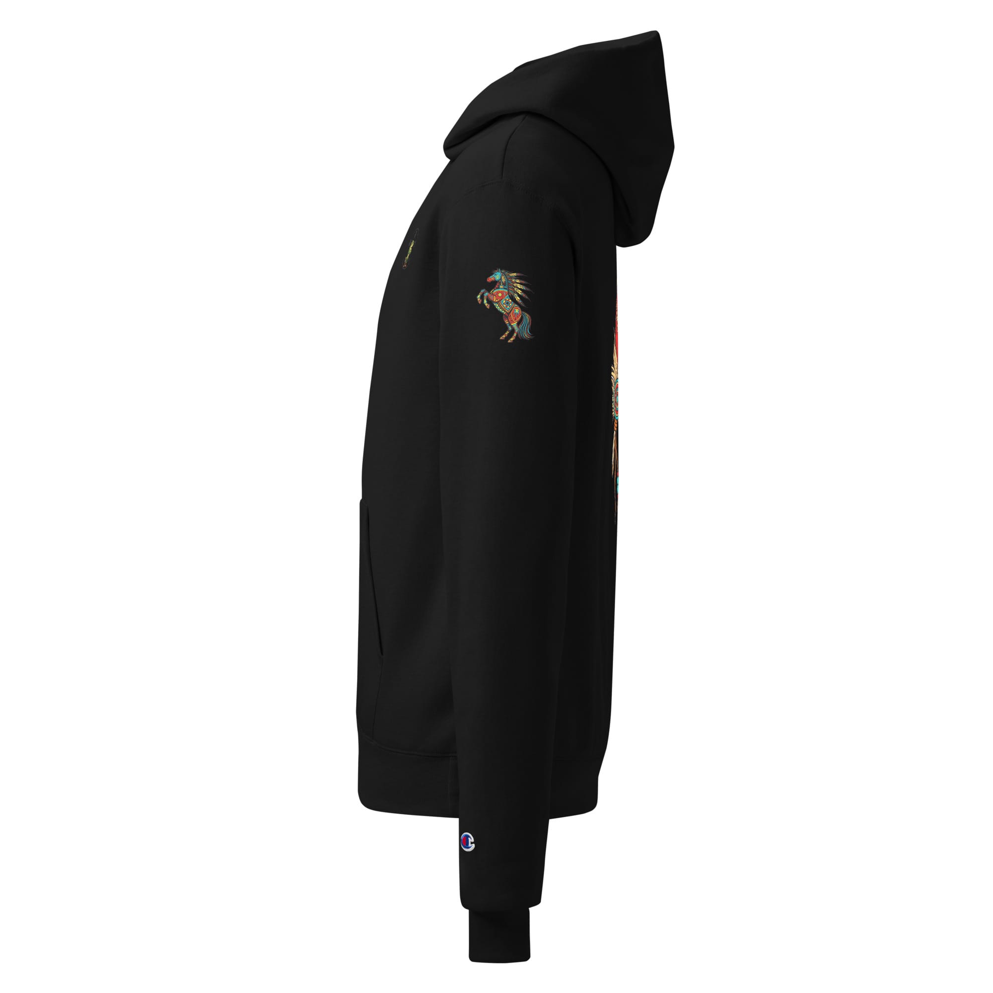 Southwestern Feather Unisex Champion Hoodie - Premium 50/50 Blend - Image 3