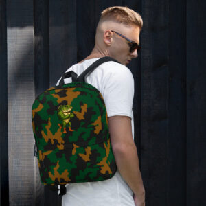 WRO Camo Backpack with Company Mascot and Name