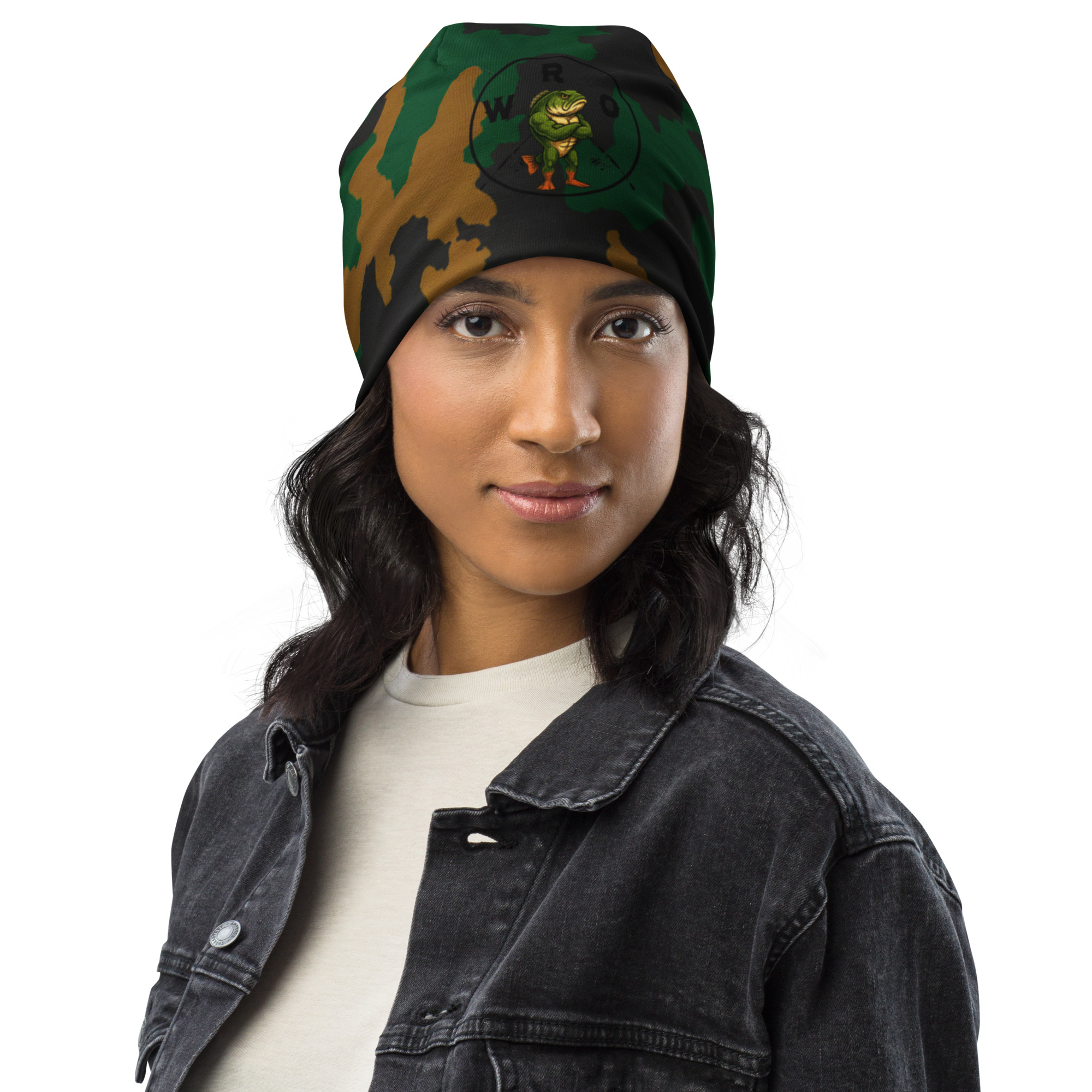 WRO Camo All-Over Print Beanie - Image 8