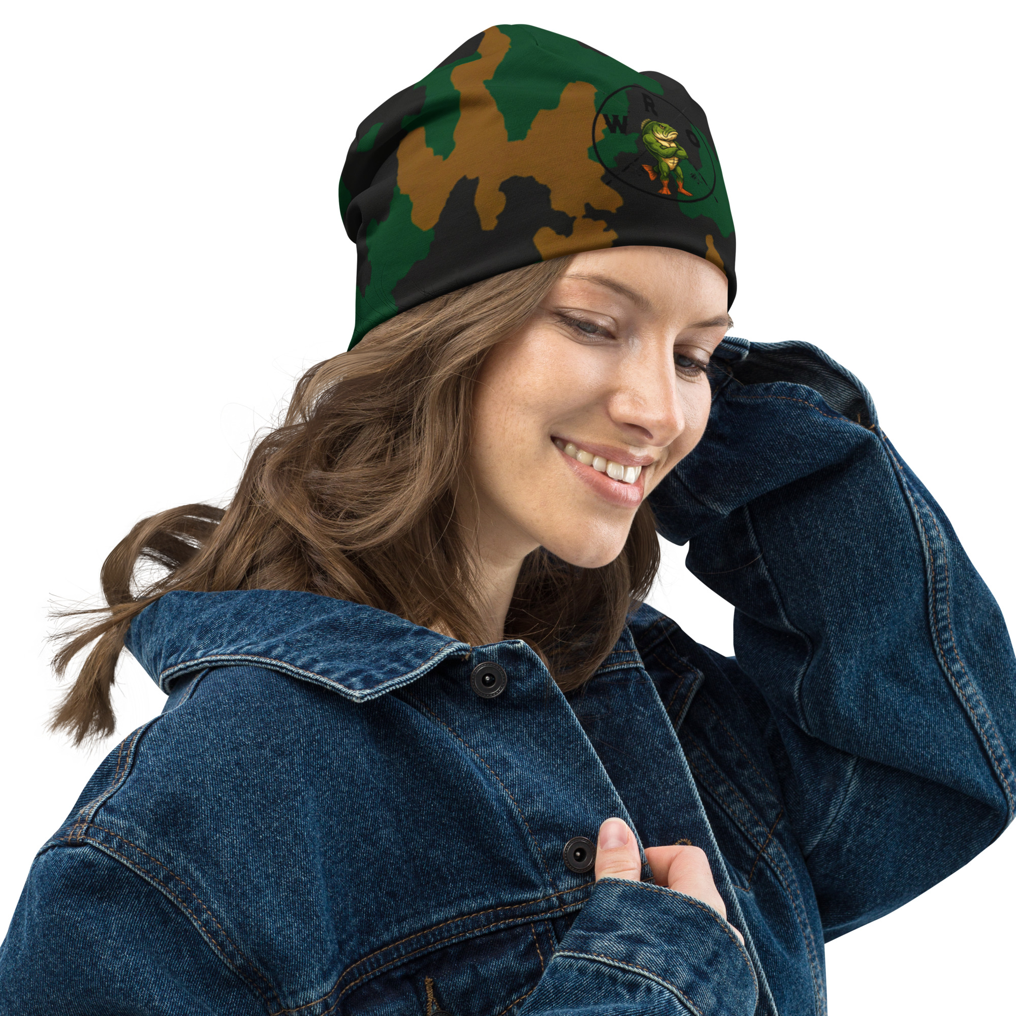 WRO Camo All-Over Print Beanie - Image 7