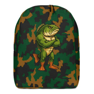 Camo Mascot Minimalist Backpack with WRO Mascot on Front and Name on Top