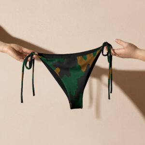 All-over print recycled string bikini bottom