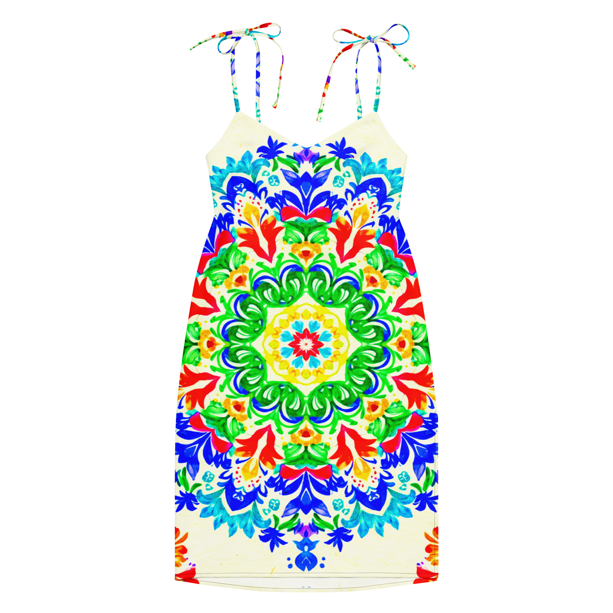 Tie-strap midi dress - Image 14