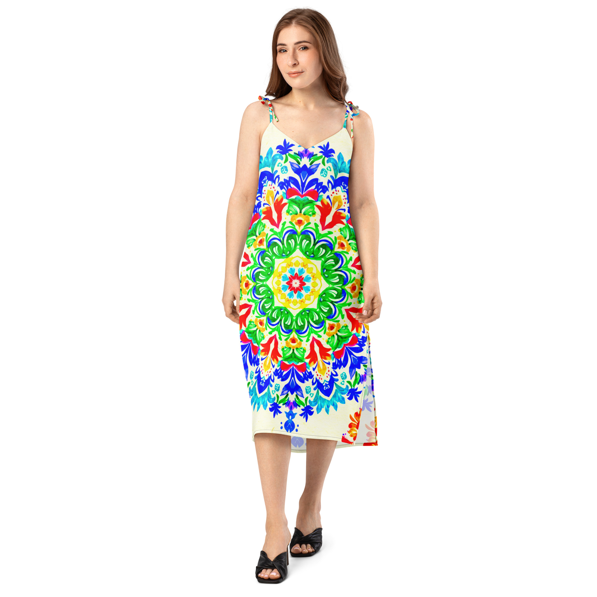 Tie-strap midi dress - Image 12