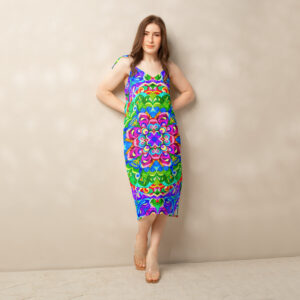 Tie-strap midi dress