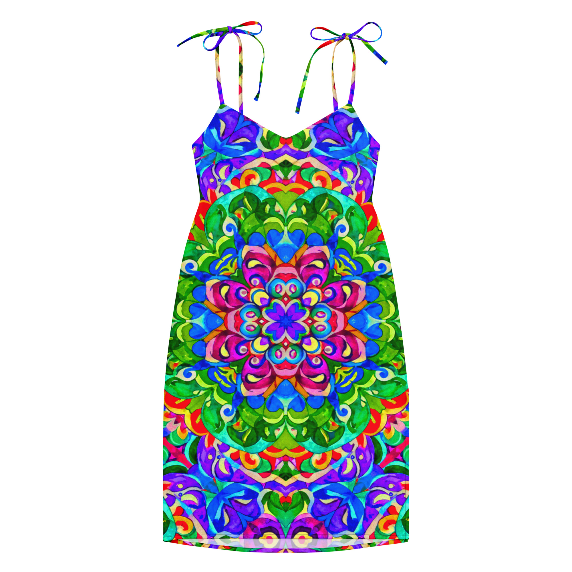 Tie-strap midi dress - Image 13