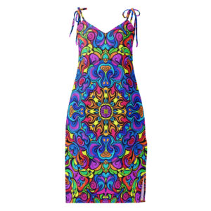 Tie-strap midi dress