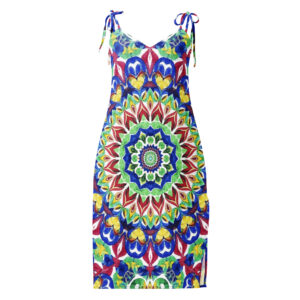 Tie-strap midi dress