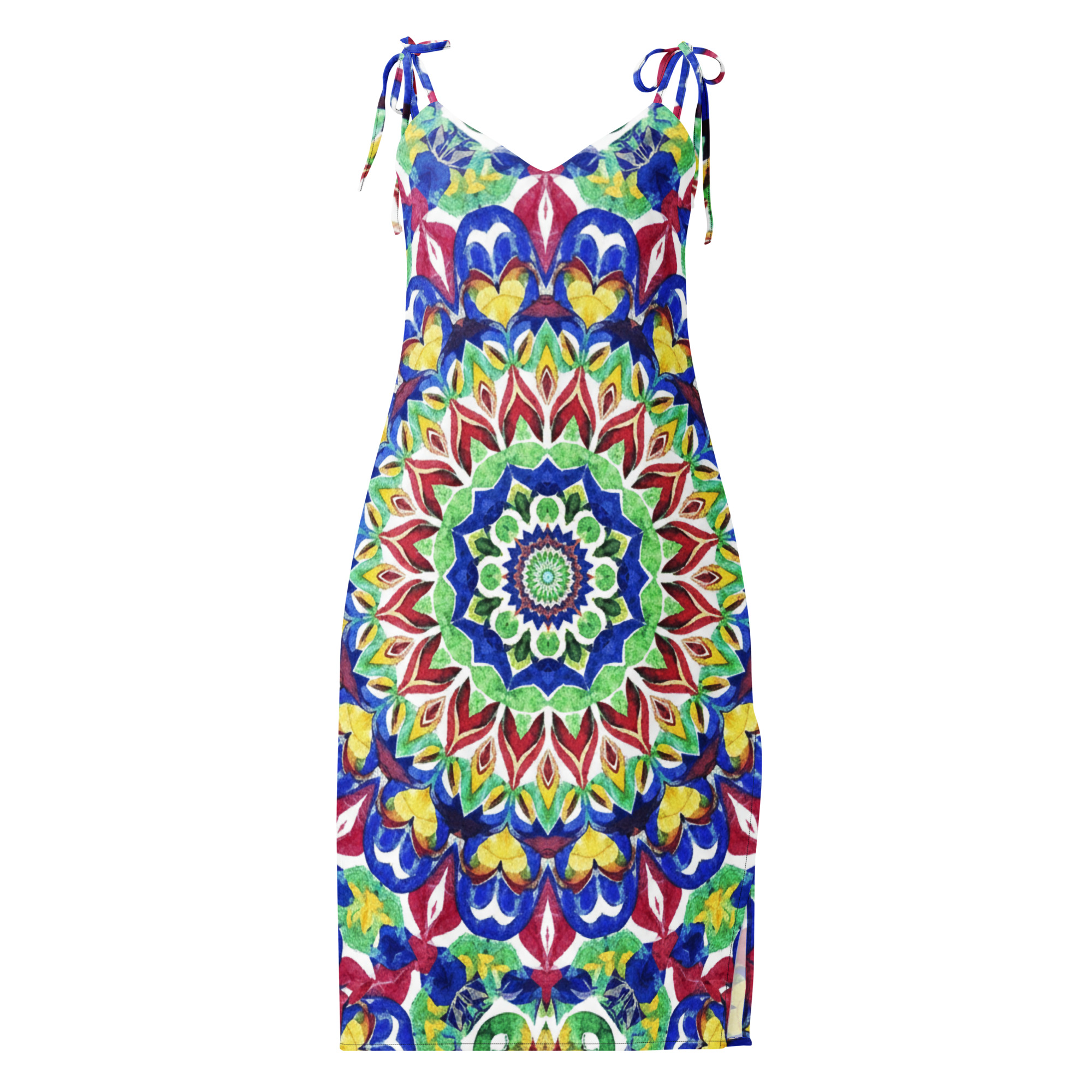 Tie-strap midi dress