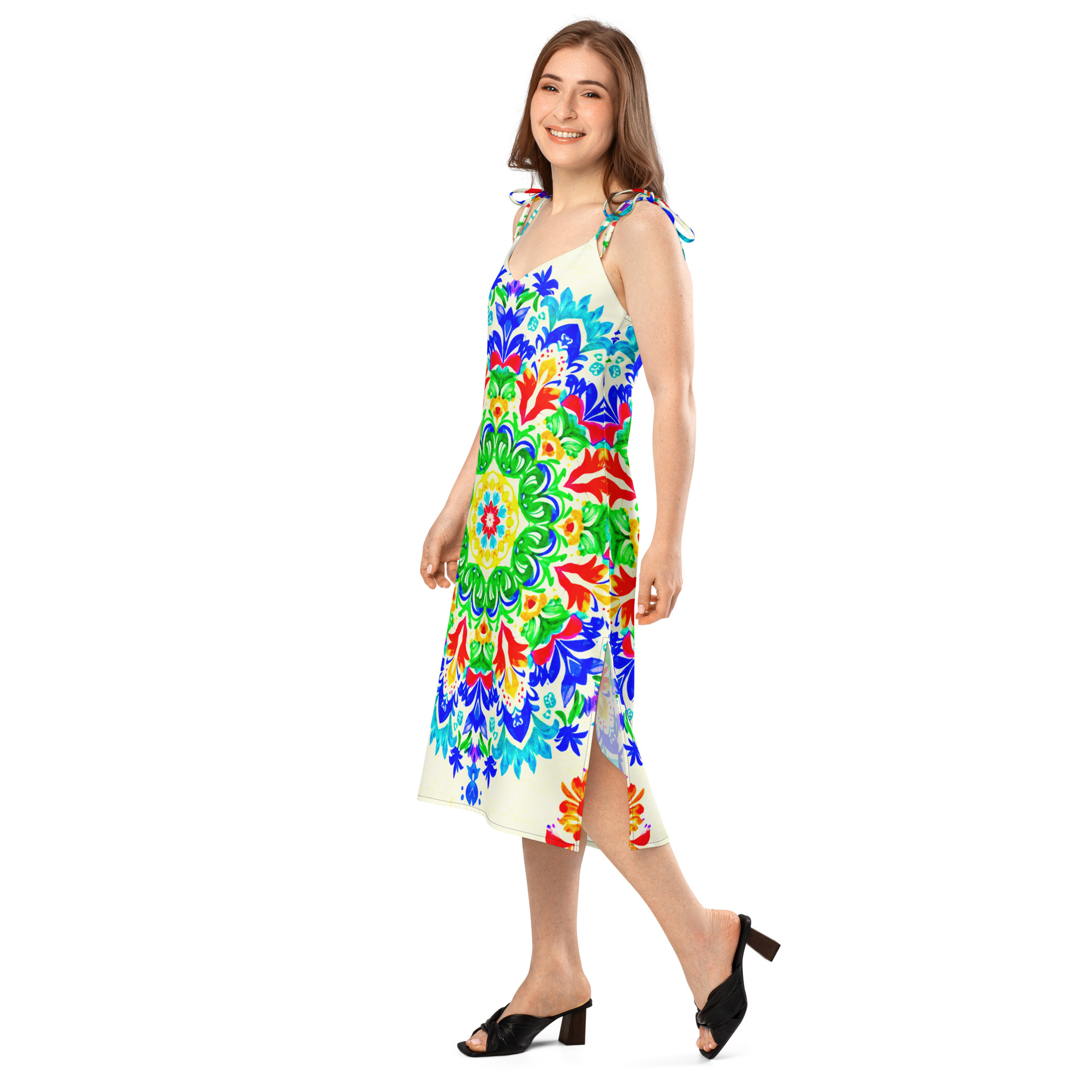 Tie-strap midi dress - Image 16