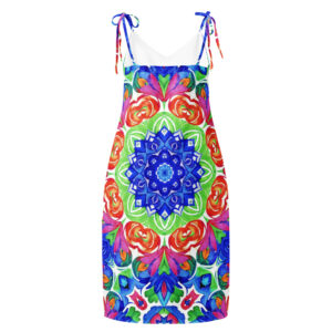 Tie-strap midi dress