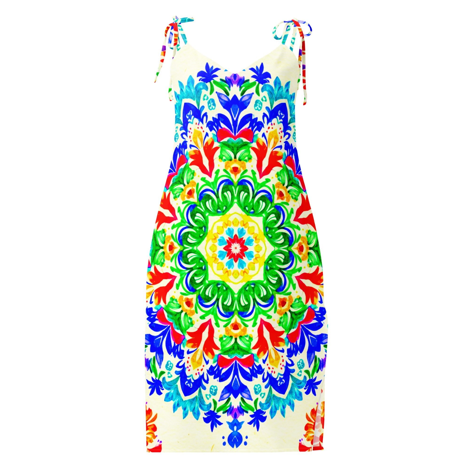 Tie-strap midi dress - Image 4