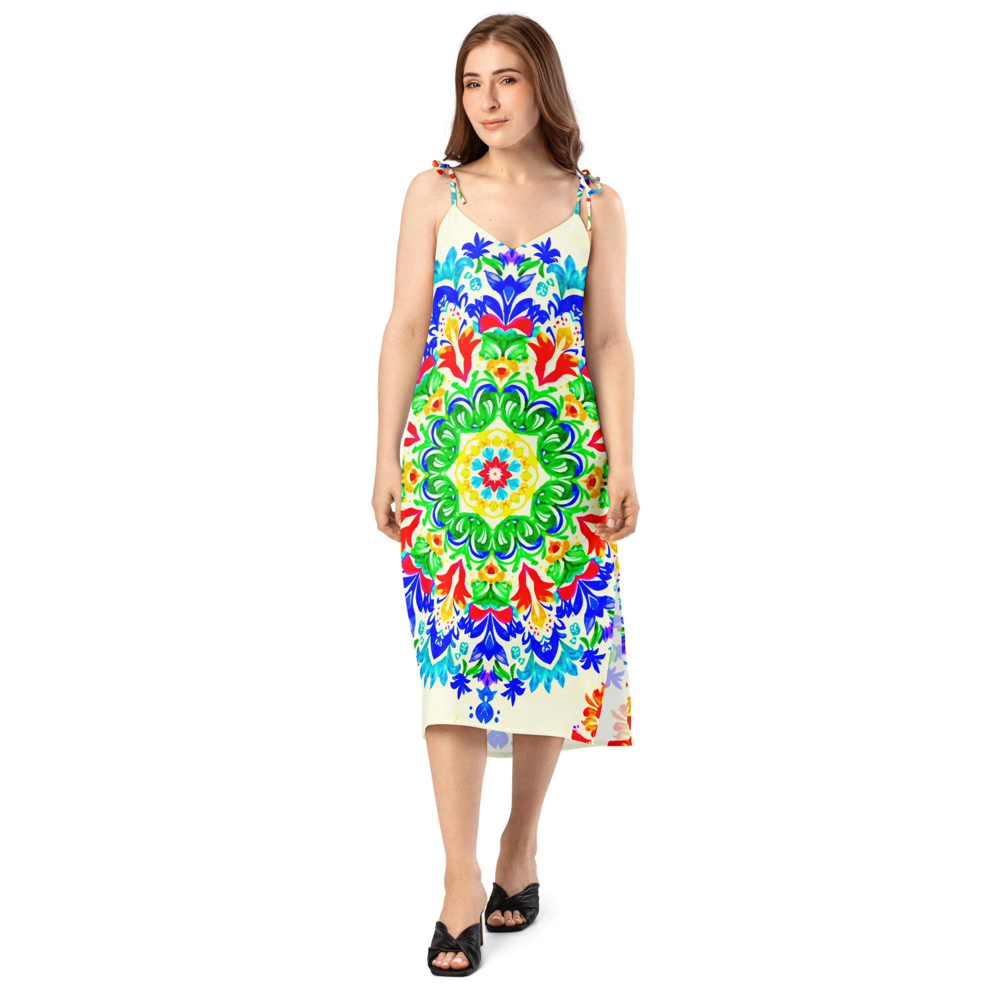 Tie-strap midi dress - Image 24