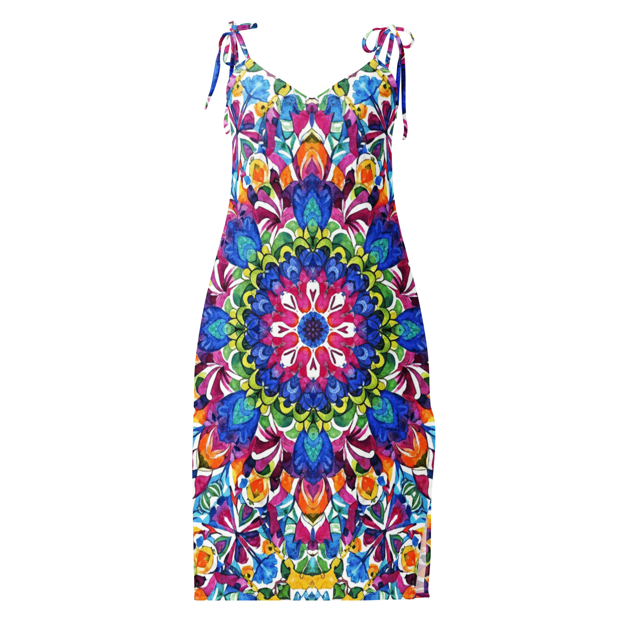 Tie-strap midi dress - Image 2