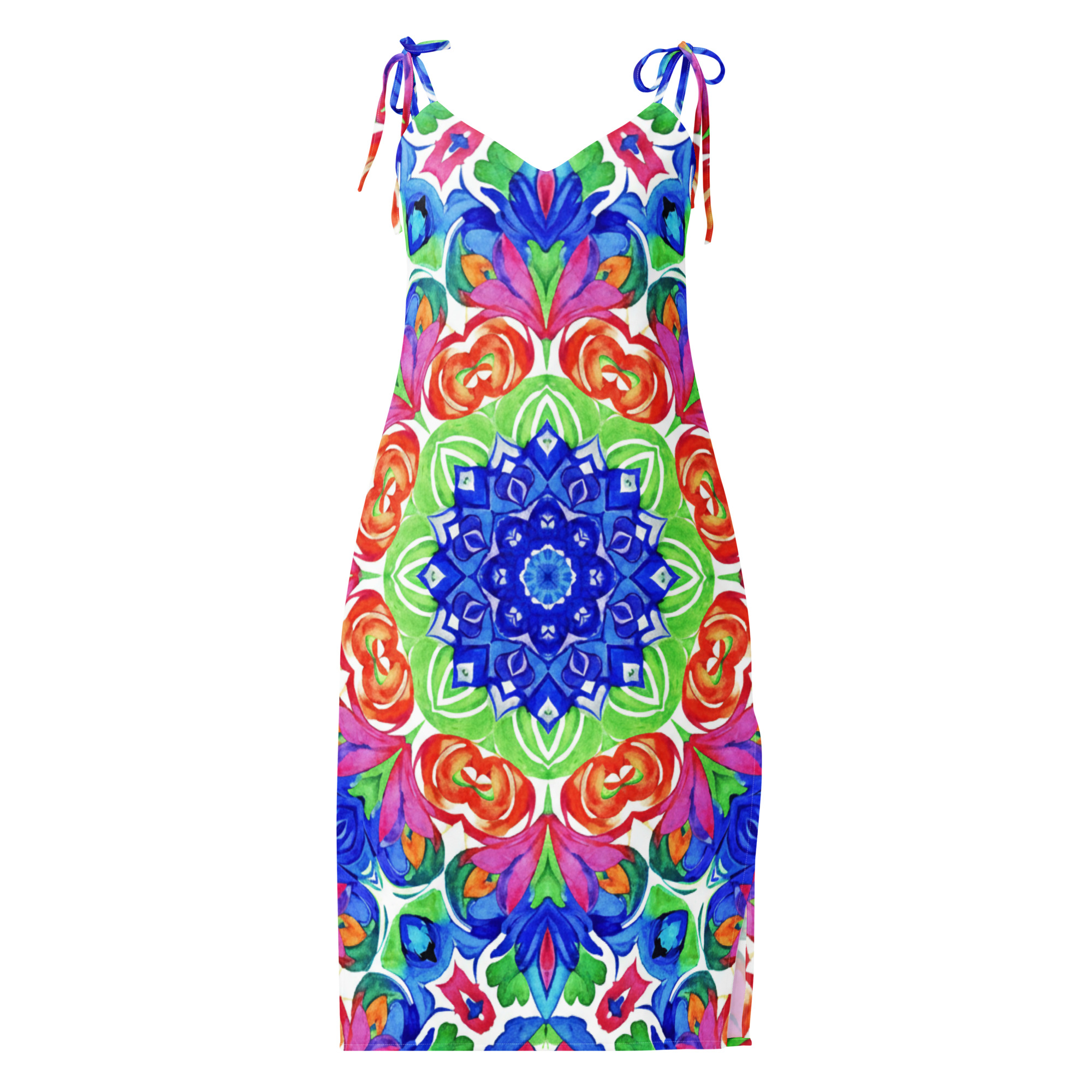 Tie-strap midi dress - Image 2