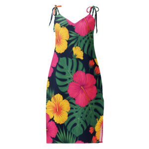 Tie-strap midi dress