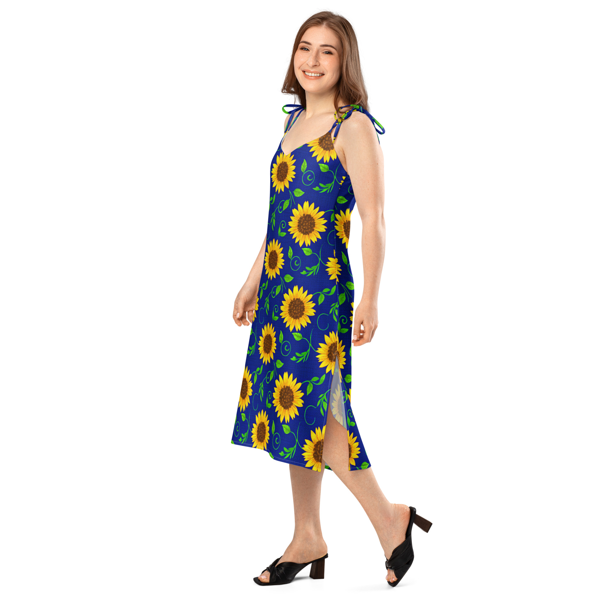 Tie-strap midi dress - Image 7