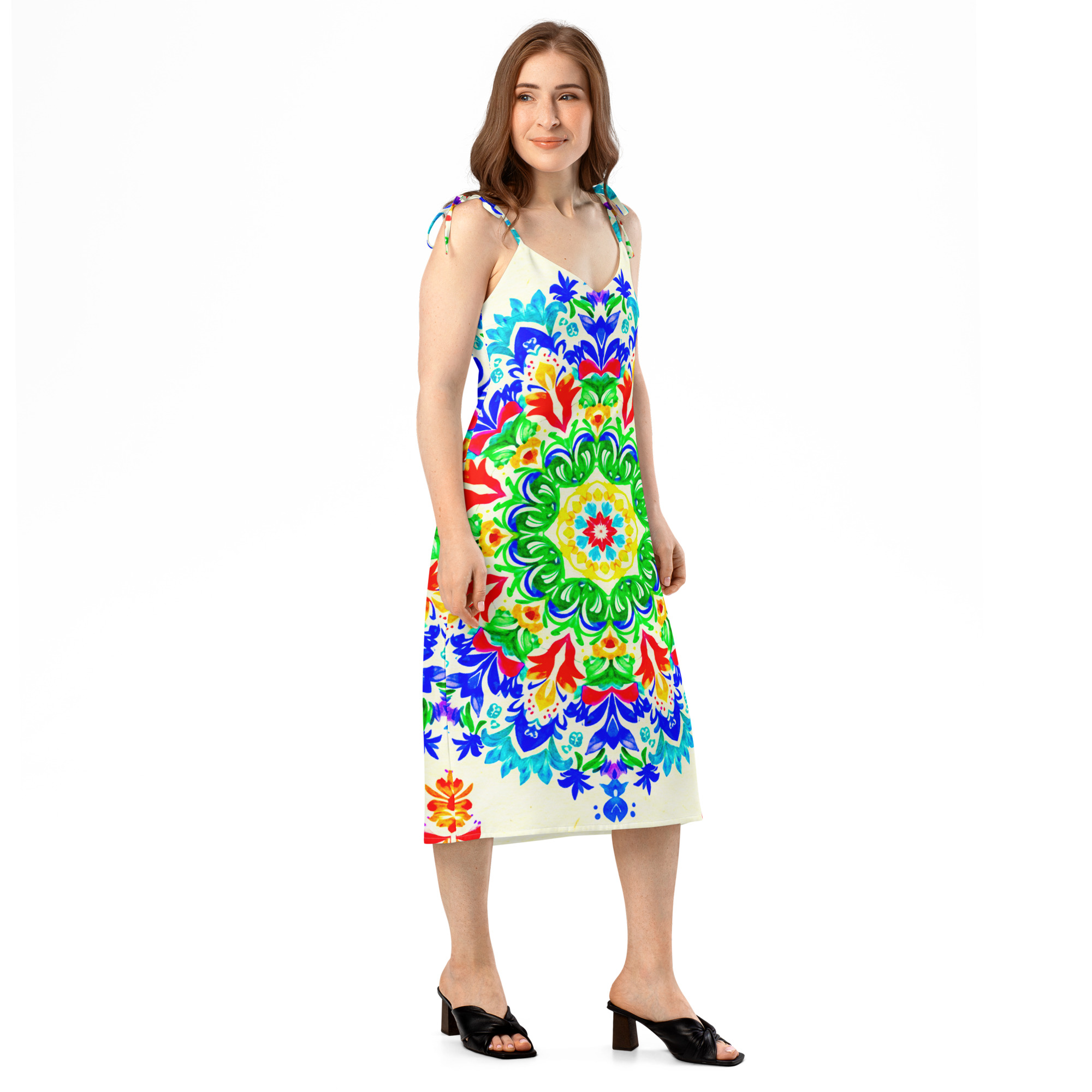 Tie-strap midi dress - Image 10