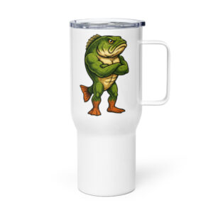 Travel mug with a handle