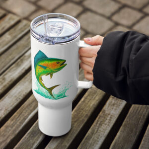 Travel mug with a handle