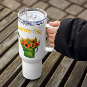 Travel mug with a handle