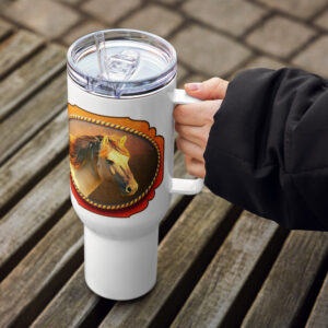 Travel mug with a handle