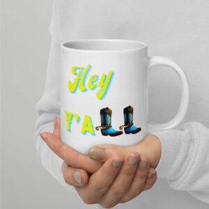 White glossy mug