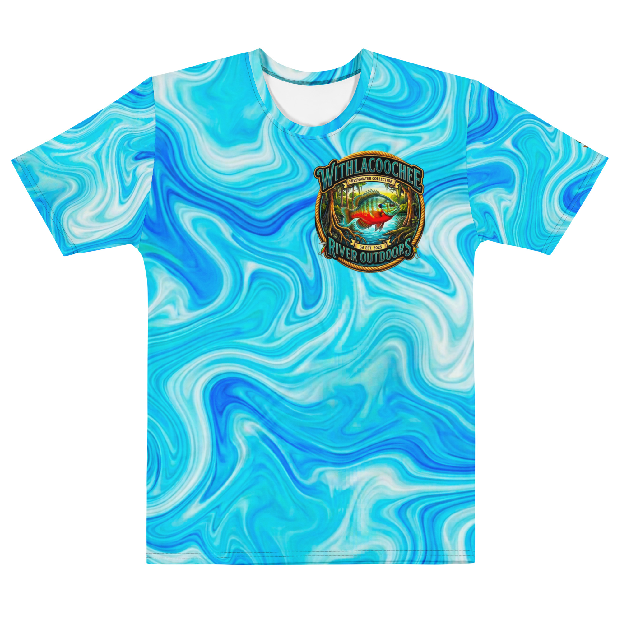 Redbreast Sunfish Freshwater Fishing Graphic Tee Men's Shirt - Image 2