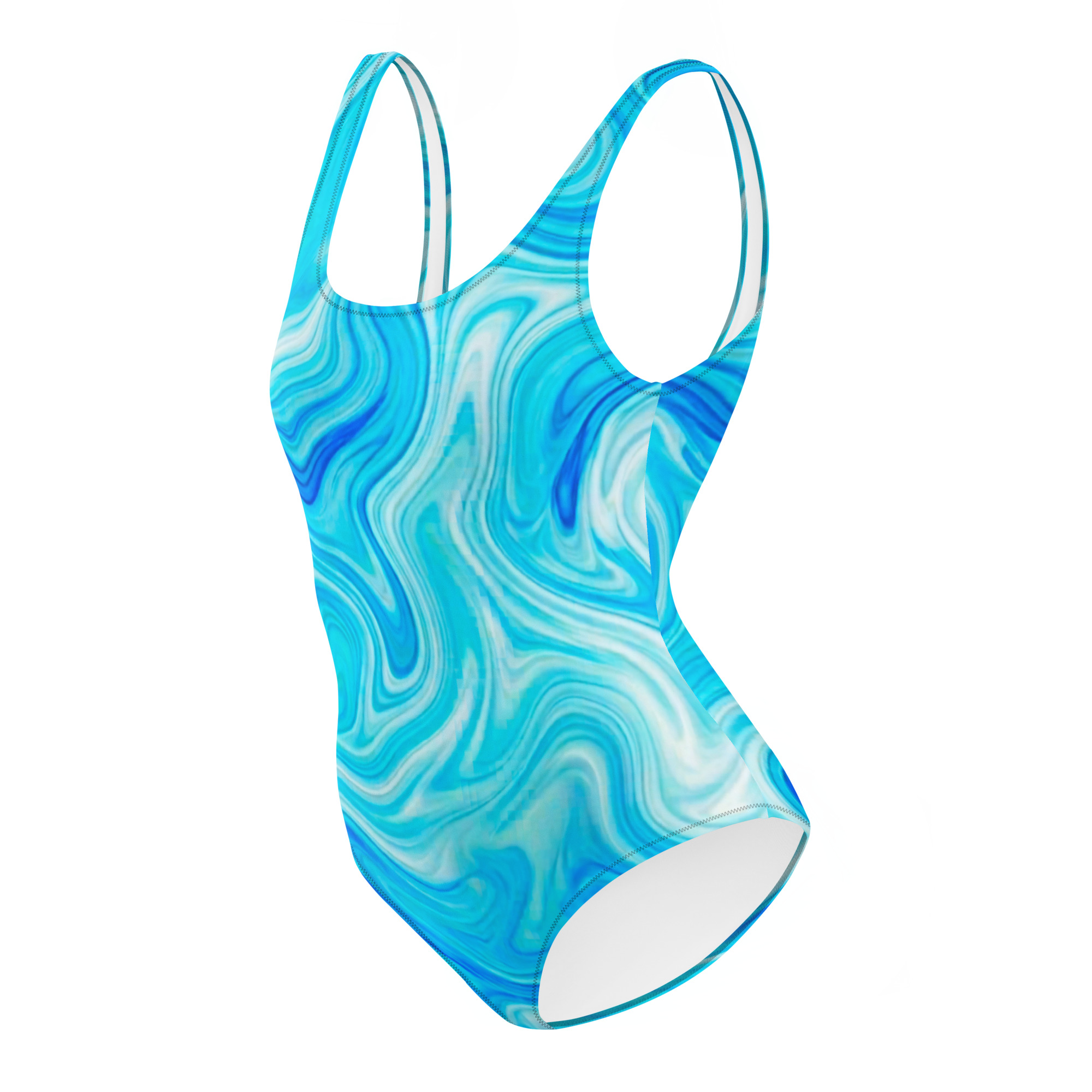 Blue Marble One-Piece Swimsuit - Image 3