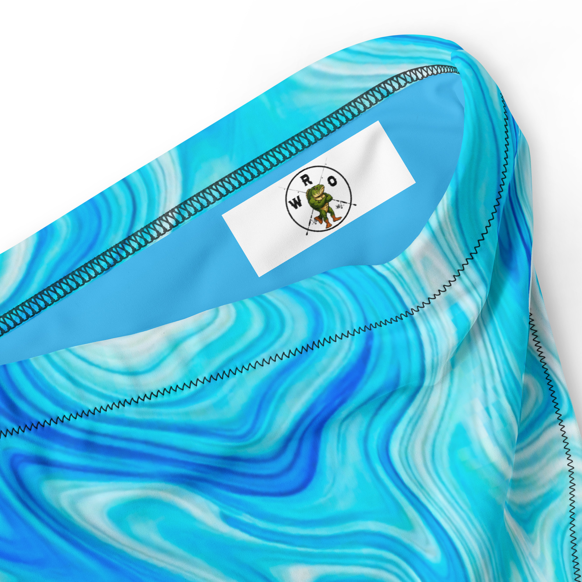 Blue Marble High-Waisted Bikini Bottom - Image 5