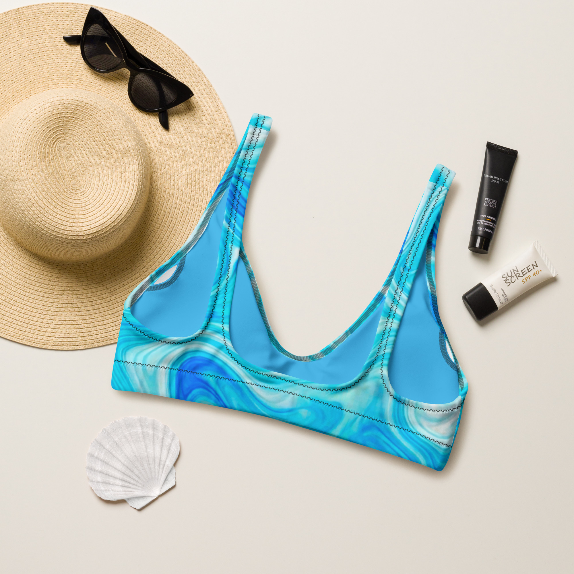 Recycled padded bikini top - Image 4