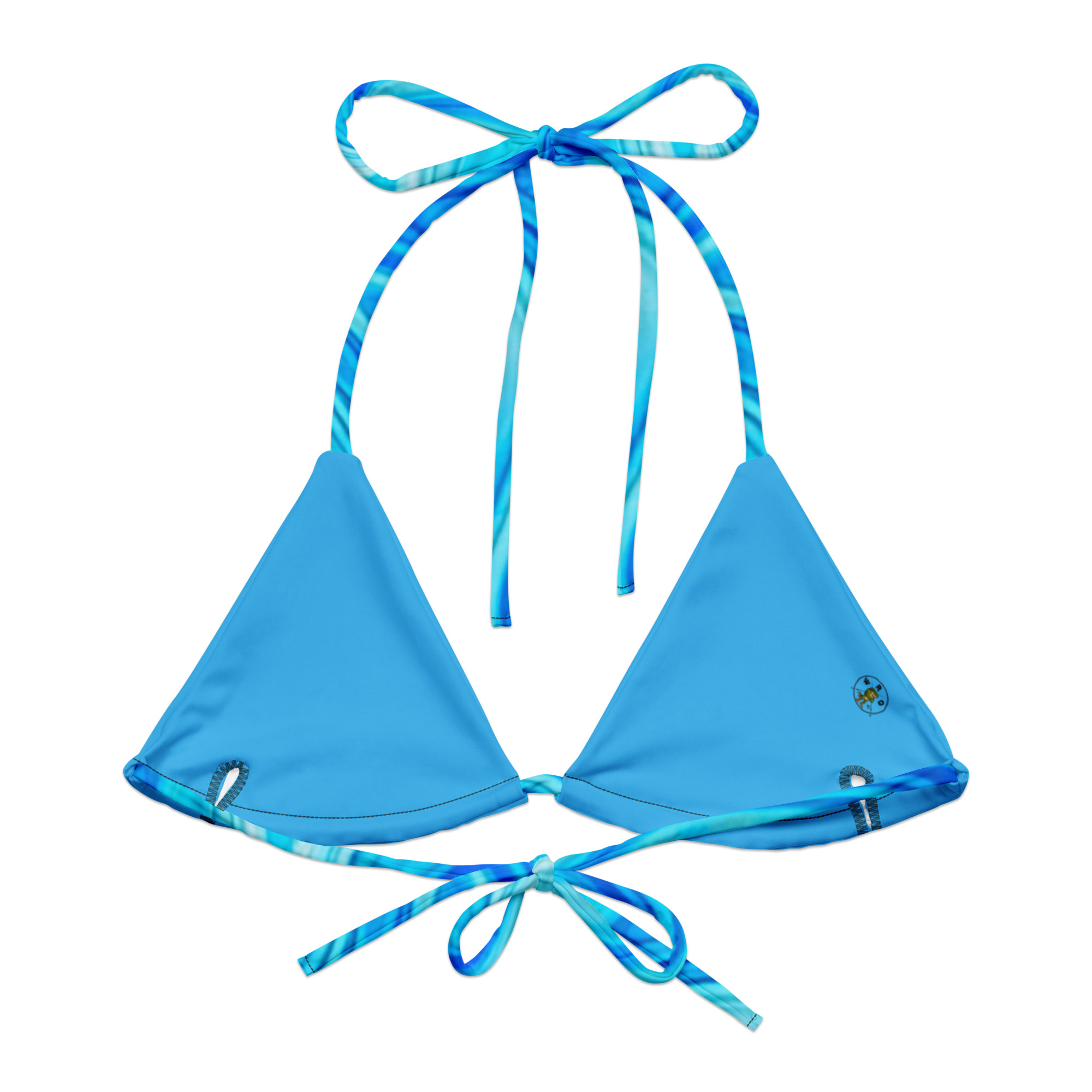 All-over print recycled string bikini top - Image 3