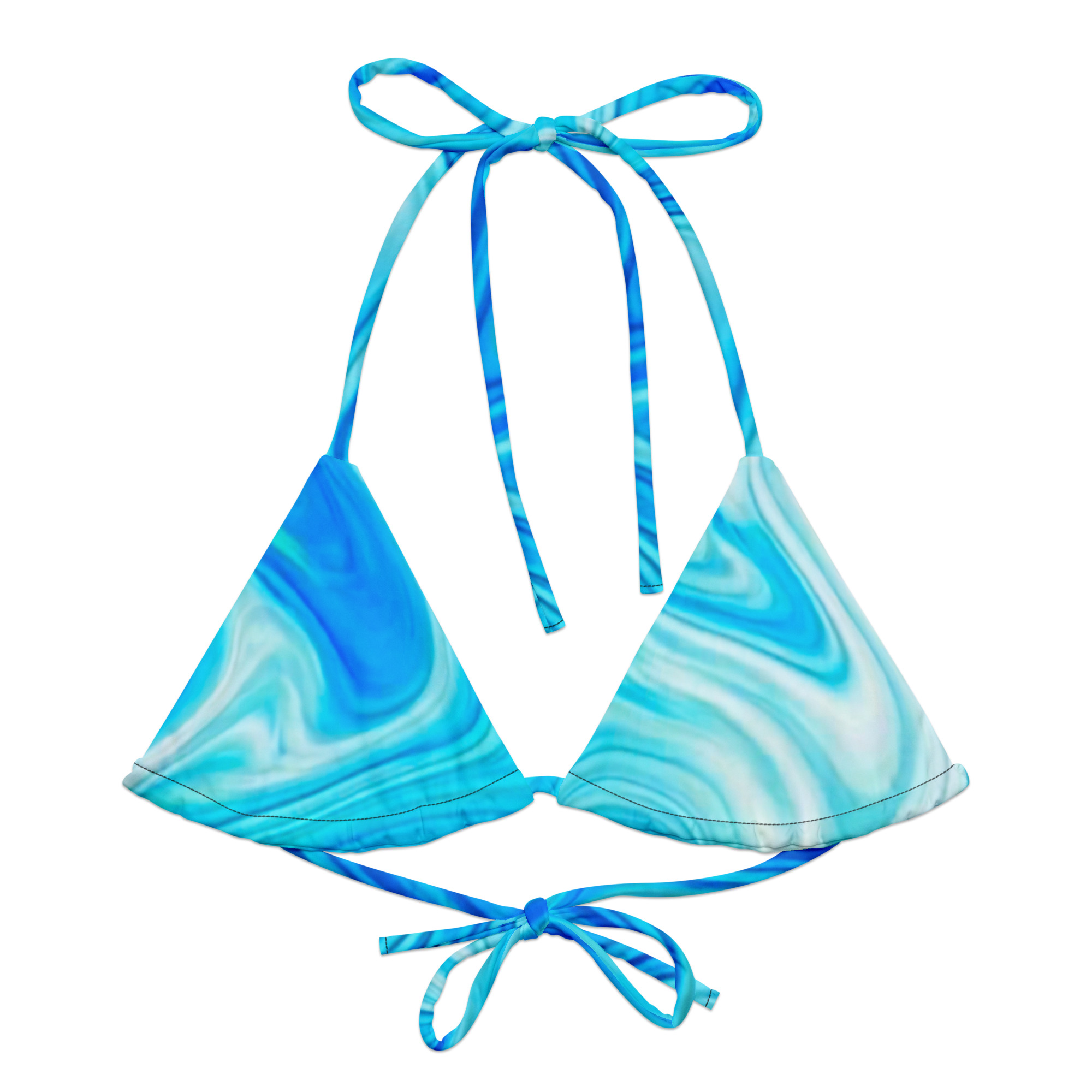 All-over print recycled string bikini top - Image 2