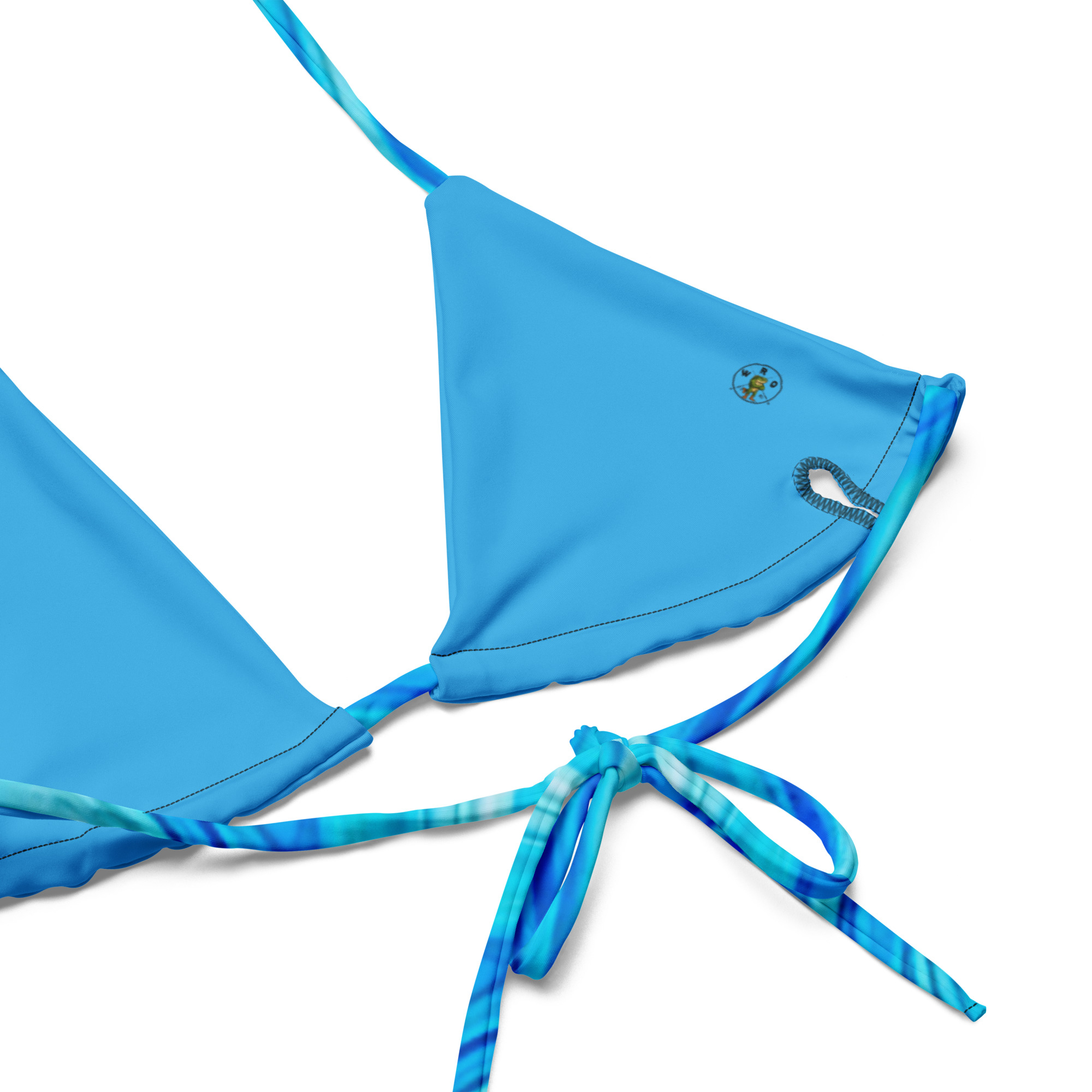 All-over print recycled string bikini top - Image 6