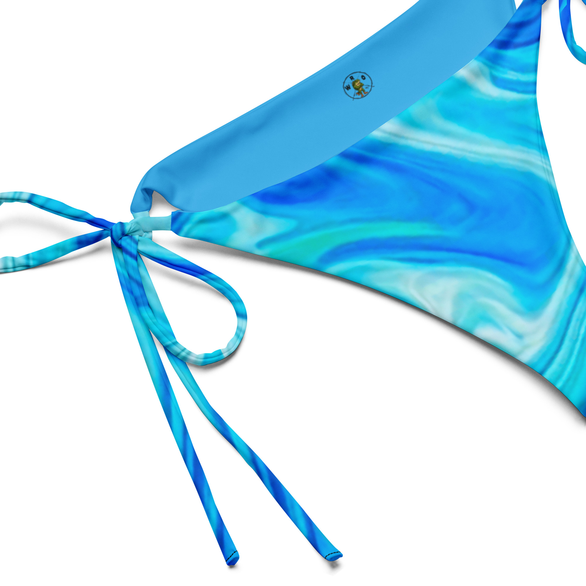 All-over print recycled string bikini bottom - Image 4