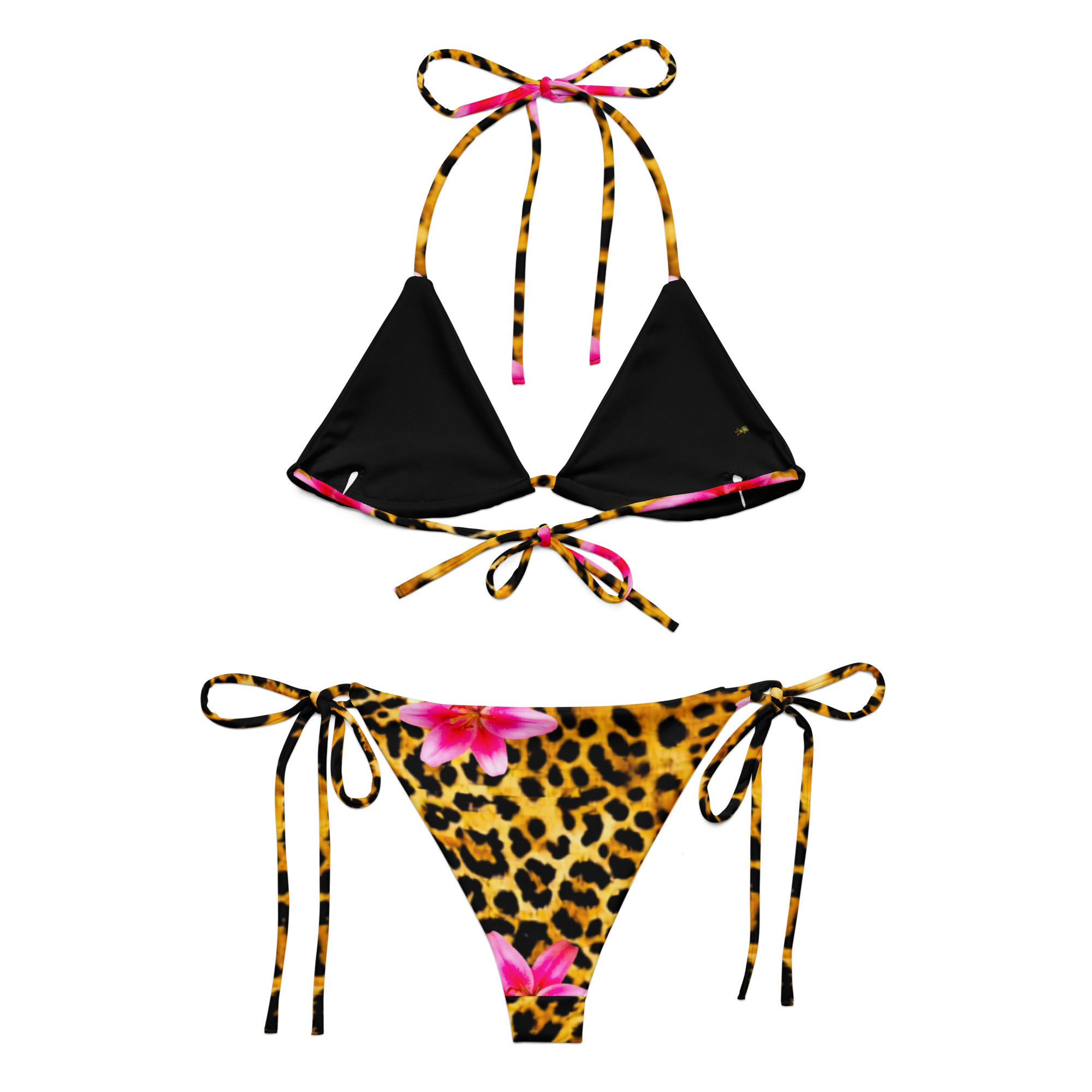 All-Over Print Leopard Floral String Bikini | Withlacoochee River Outdoors - Image 3