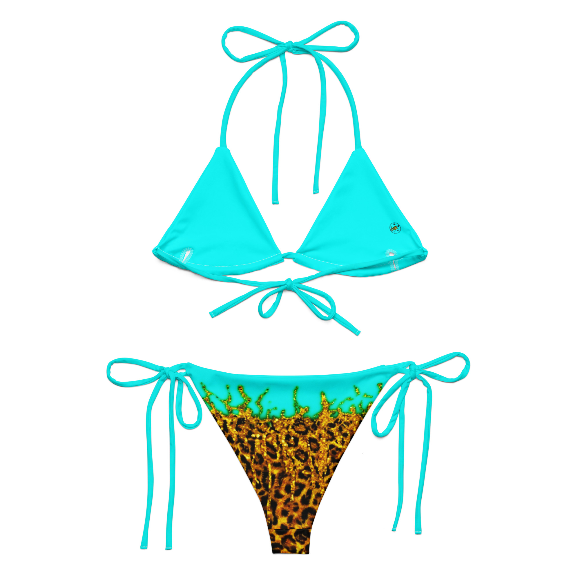 All-over print recycled string bikini - Image 4