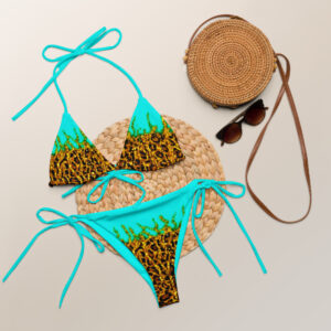 All-over print recycled string bikini