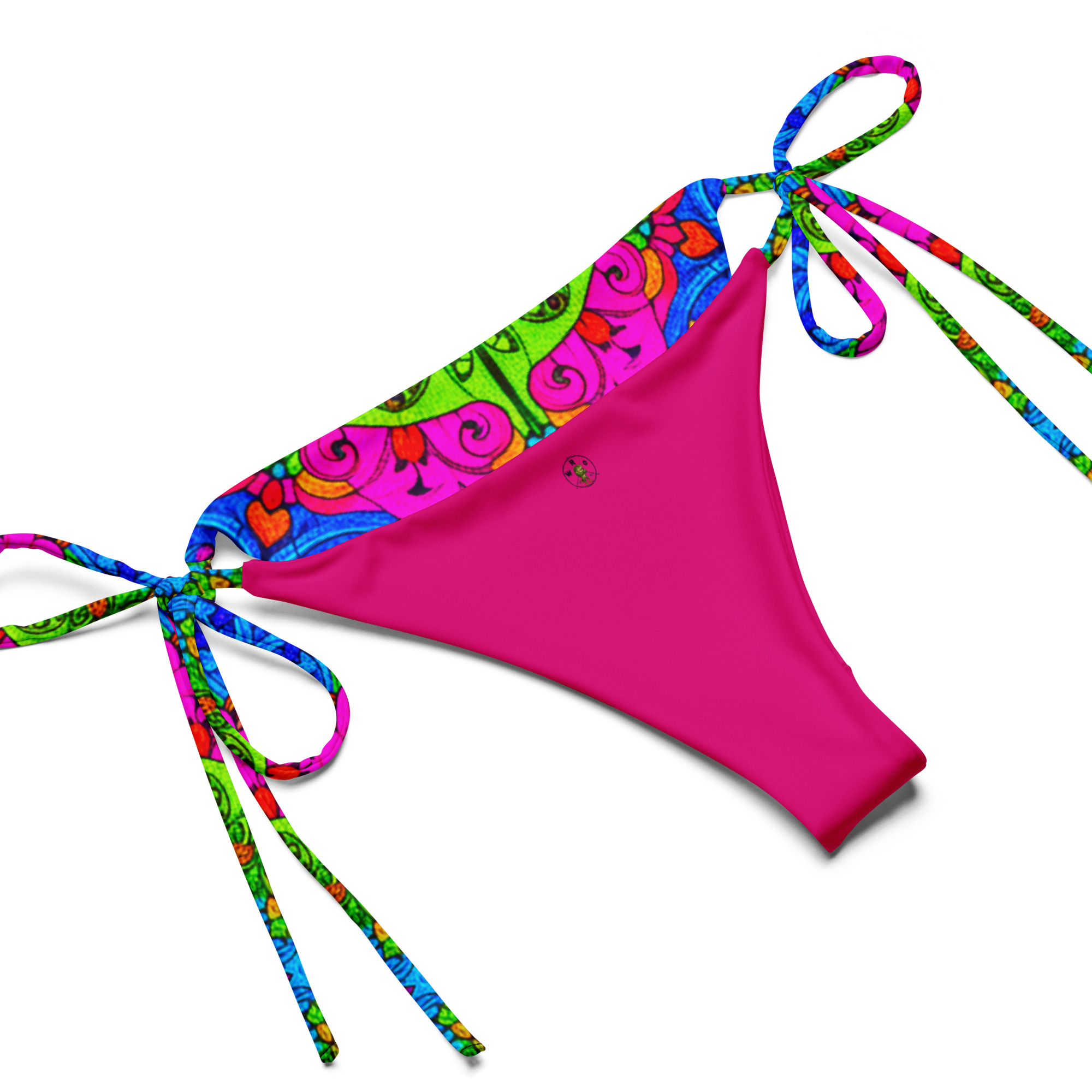 All-Over Print Tropical Print String Bikini - Image 6
