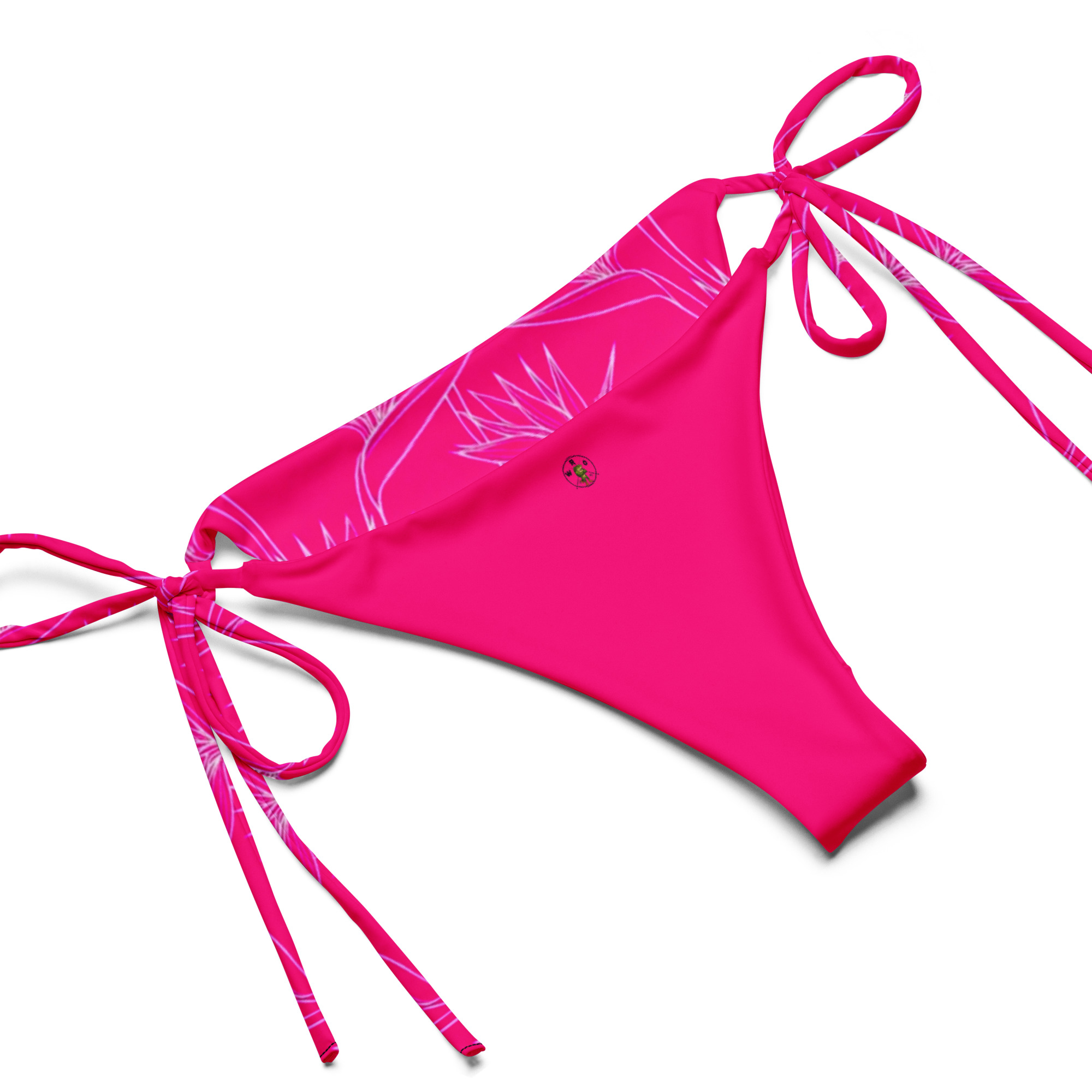 All-Over Print Pink Tropical String Bikini | Withlacoochee River Outdoors - Image 5