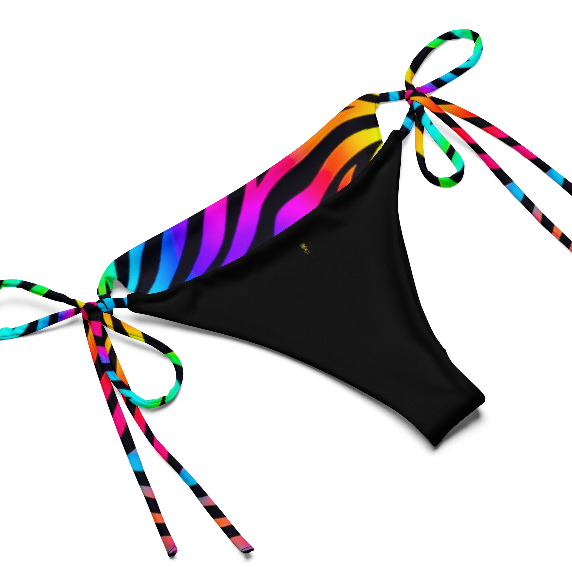 All-Over Print Rainbow Zebra String Bikini | Withlacoochee River Outdoors - Image 6