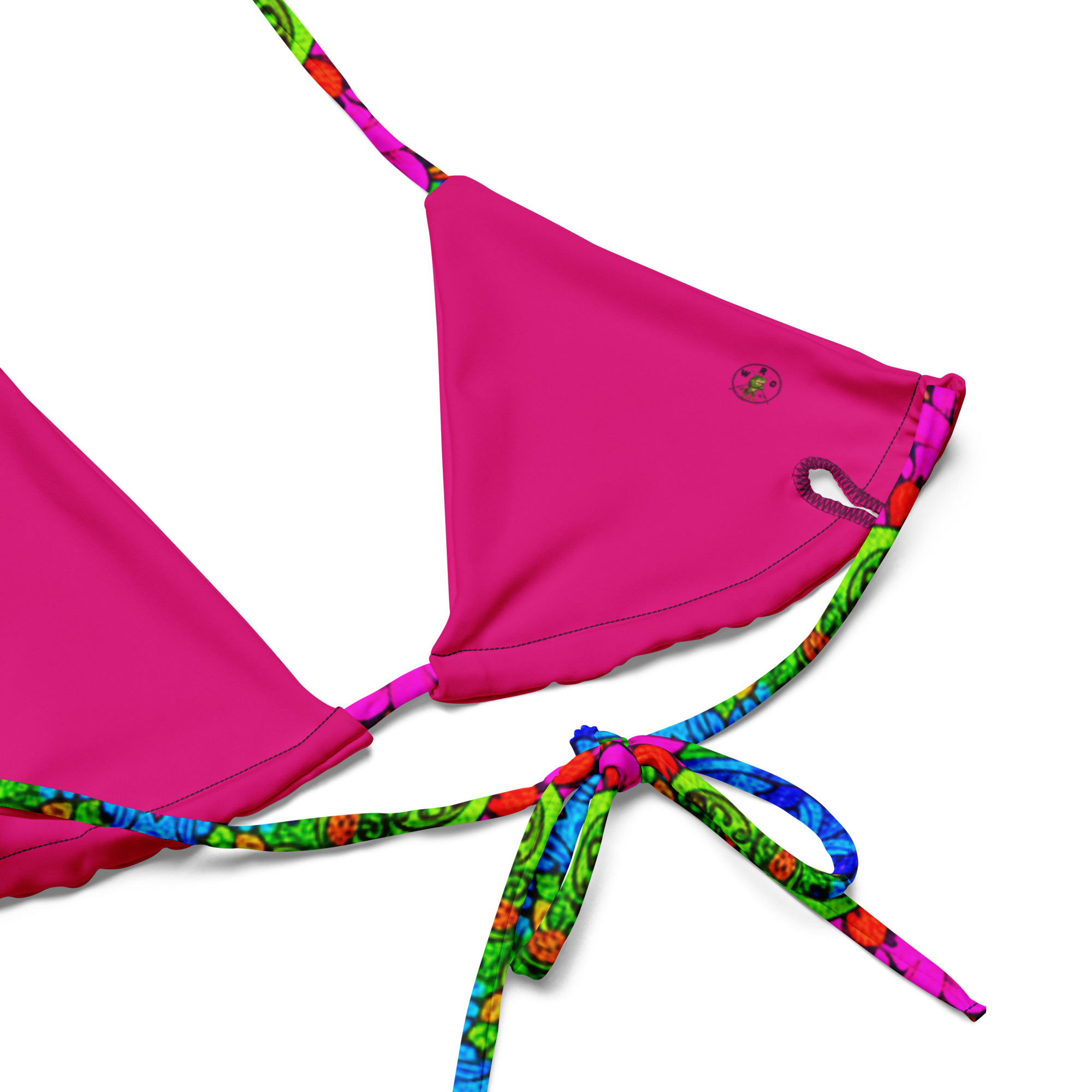 All-Over Print Tropical Print String Bikini - Image 5