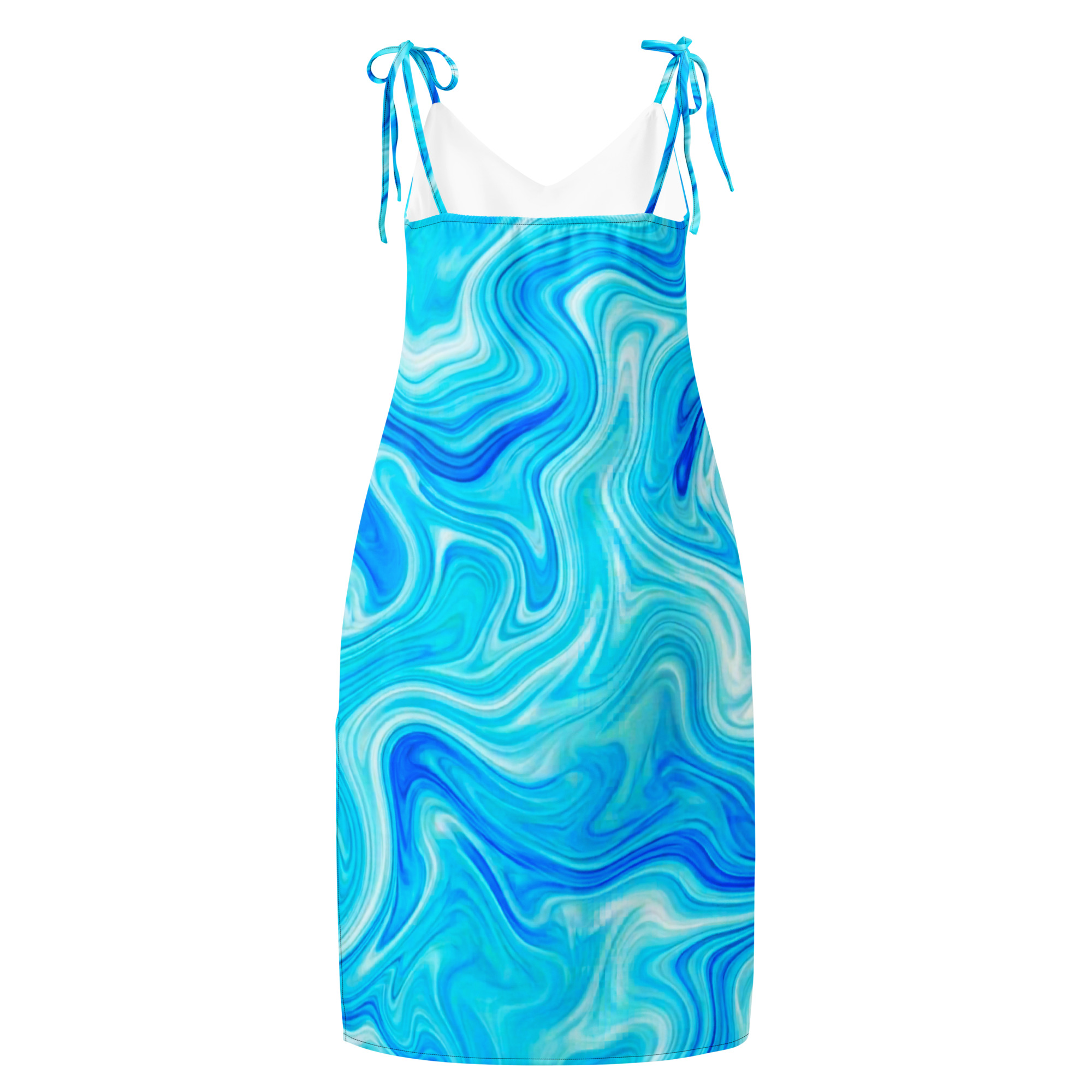 Tie-strap midi dress - Image 4