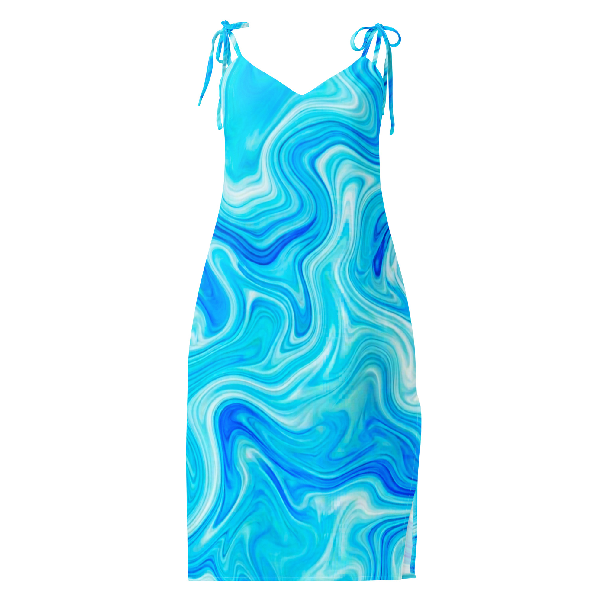 Tie-strap midi dress - Image 3