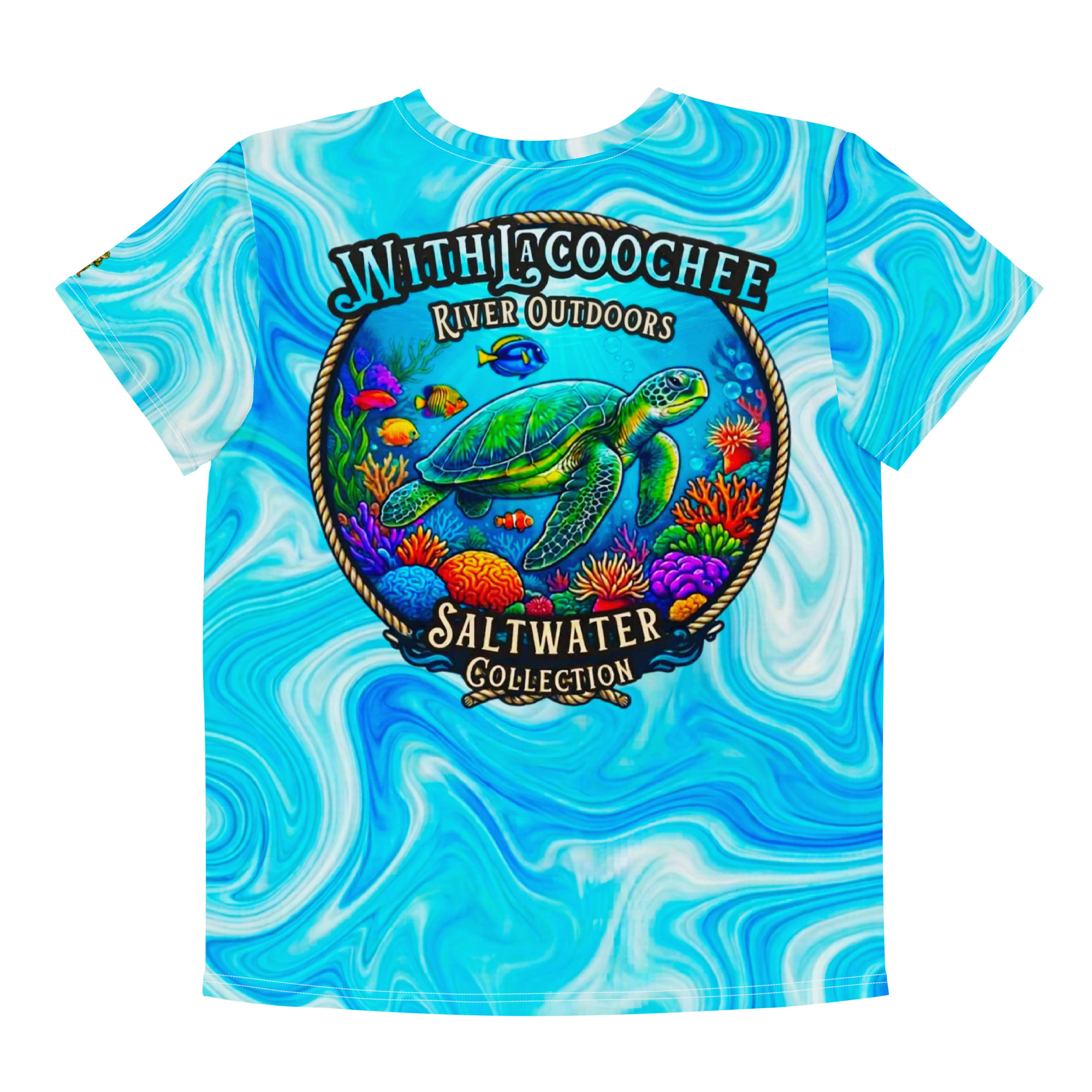 WRO Saltwater Collection sea turtle youth cotton t-shirt by Withlacoochee River Outdoors