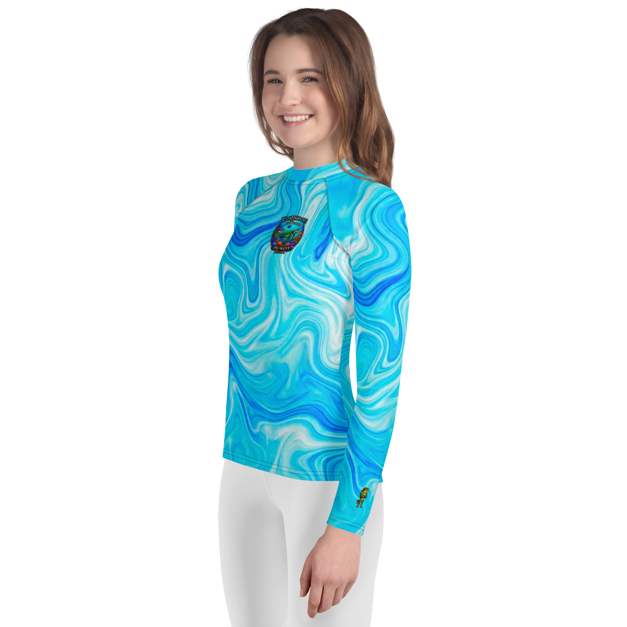 Sea Turtle Rash Guard Kids Sun Protection Shirt - Image 5