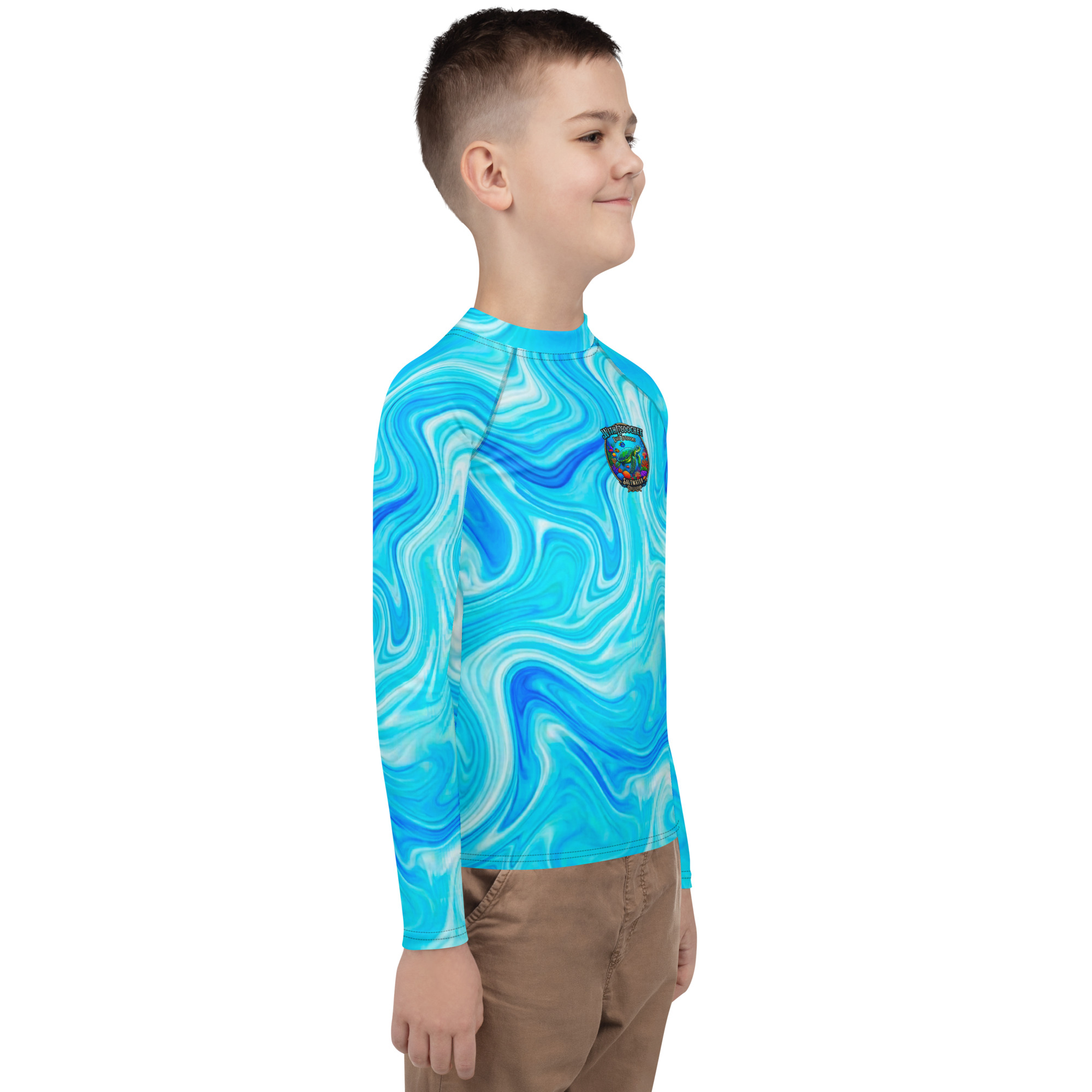 Sea Turtle Rash Guard Kids Sun Protection Shirt - Image 9